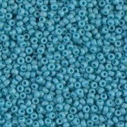 Miyuki seed beads 11/0 - Matted opaque luster turquoise blue 11-2029 